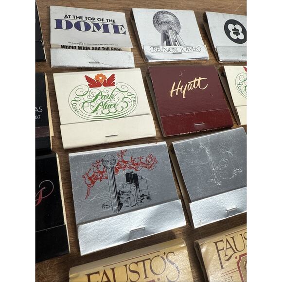 Vintage Hyatt Regency Dallas At Reunion Matchbooks Fausto's Antares Top of Dome - Picture 7 of 10